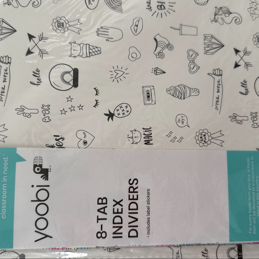 Pack of 4 - 8-tab index dividers total of 32 tabs